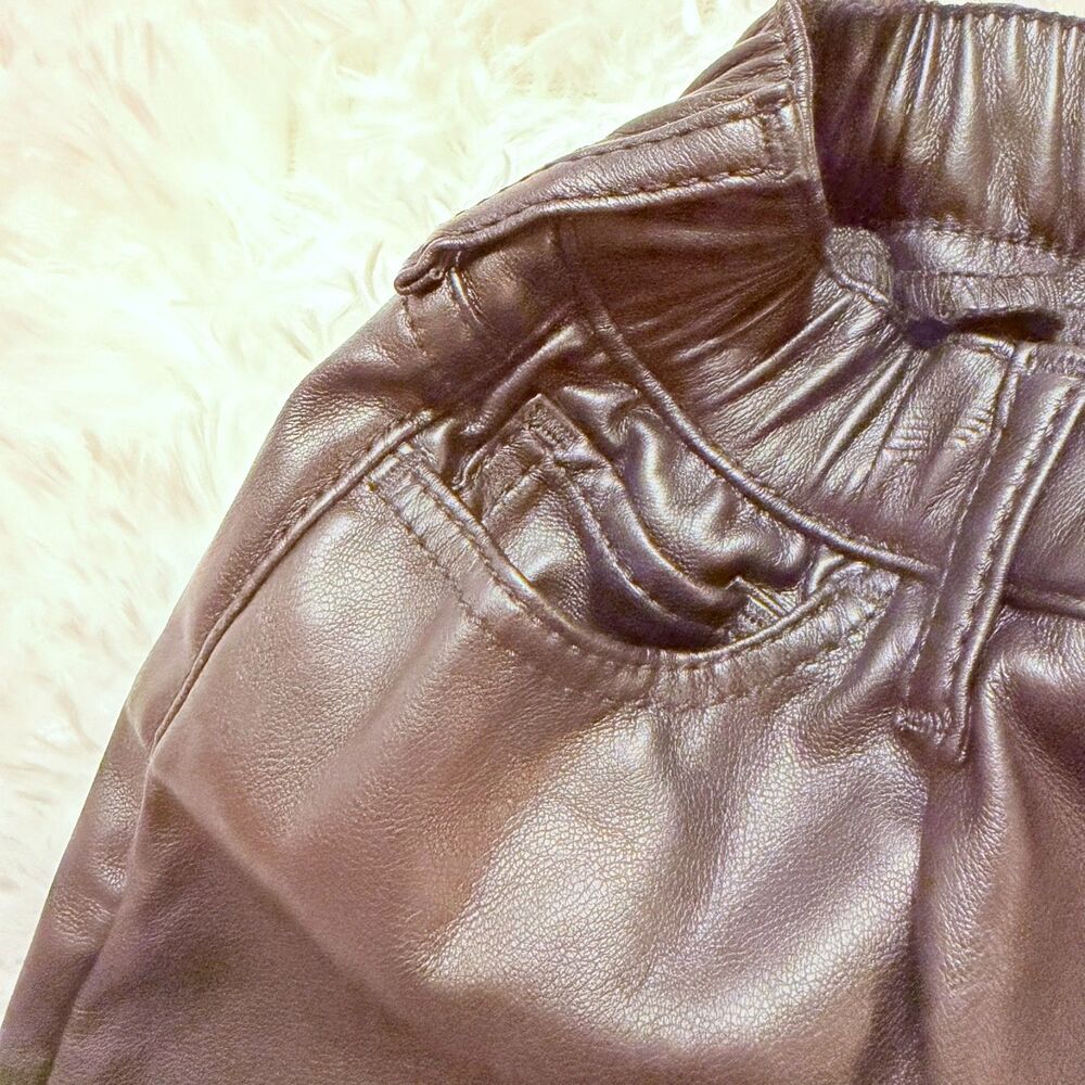 Baby Moto Faux Leather Joggers Mini Streetwear 9-12M Gap - Picture 7 of 10